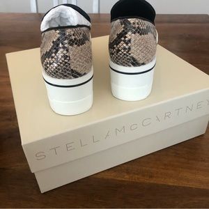 NWT Stella McCartney snake skin wedge slip ons. Like a wedge sneaker. Size 38.